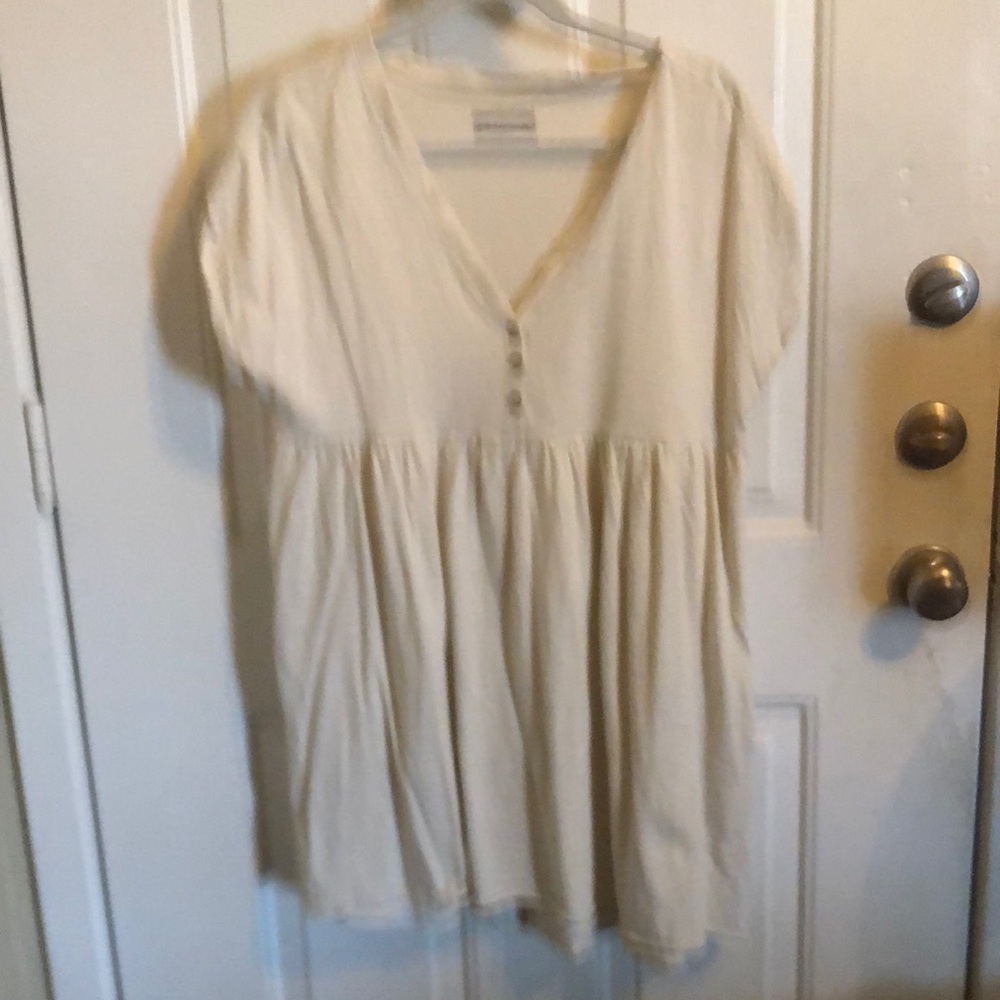 Cream urban outfitters mini babydoll dress